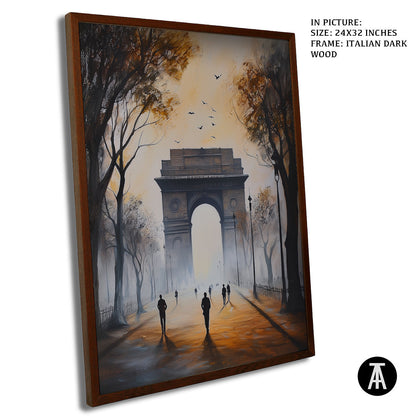 Artwork in Dark Wood Frame