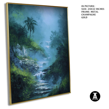 Artwork in Light Brown Frame