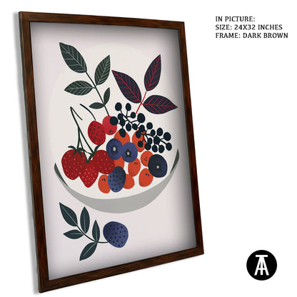 Artwork in Dark Brown Frame