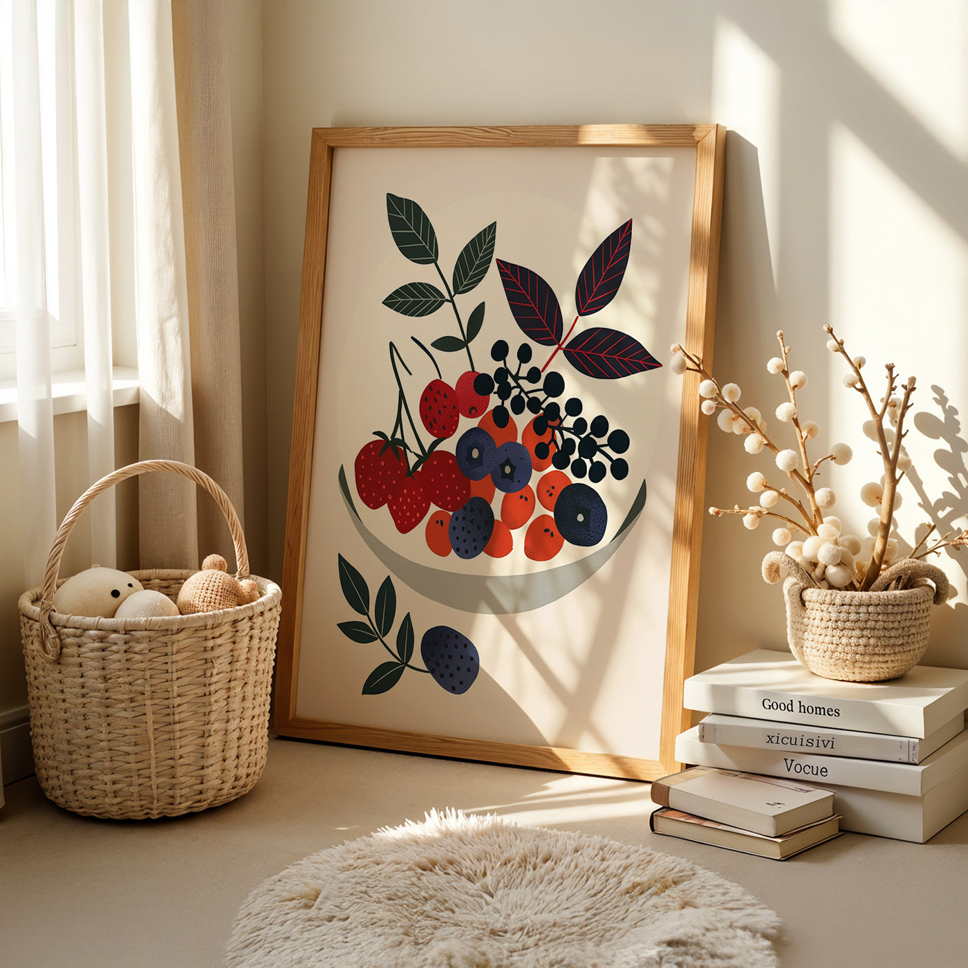 Boho Art Painting in a Lifestyle Setting