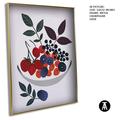 Artwork in Metal Champagne Gold Frame