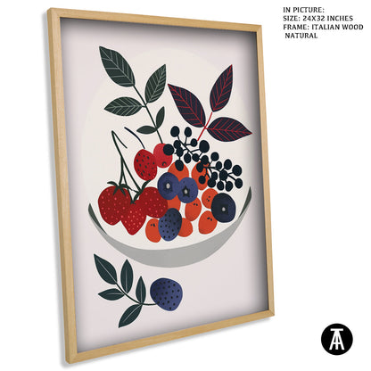 Artwork in Natural Wood Frame