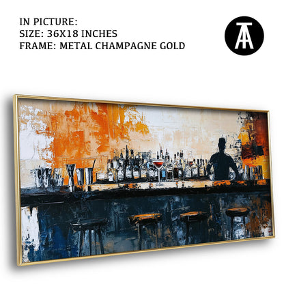 Artwork in Light Brown Frame