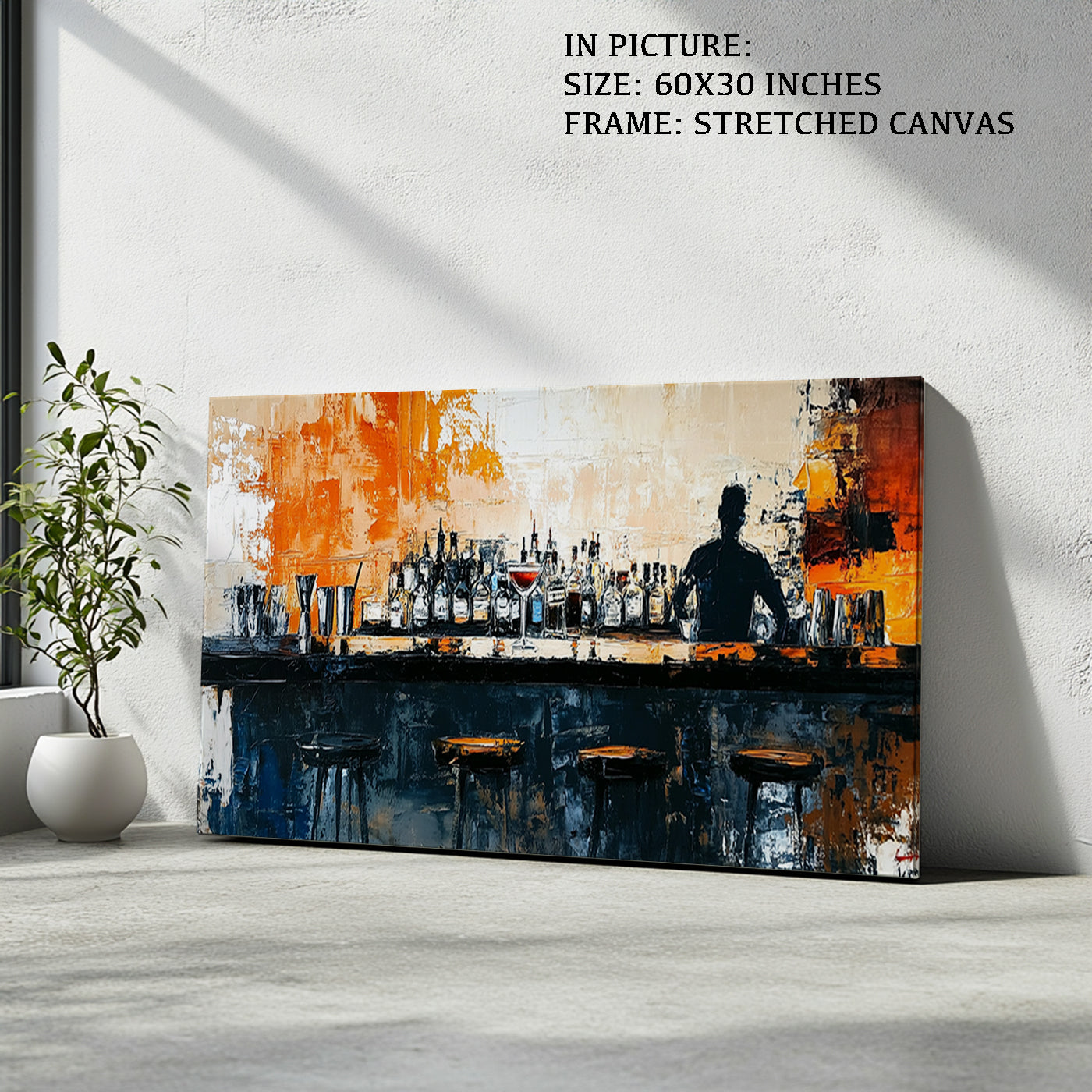 Artwork in Natural Wood Frame