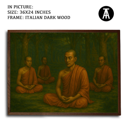 Artwork in Dark Wood Frame