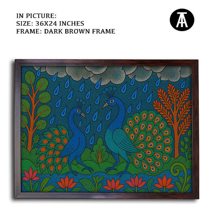 Artwork in Dark Brown Frame