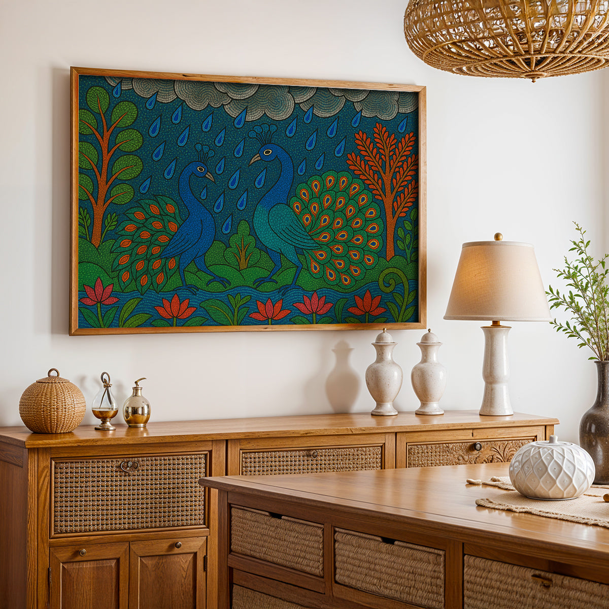 Heritage Indian Painting in a Lifestyle Setting