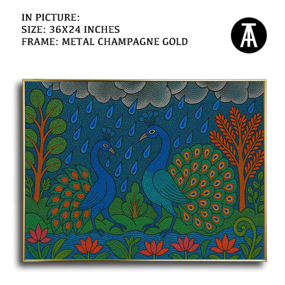 Artwork in Metal Champagne Gold Frame