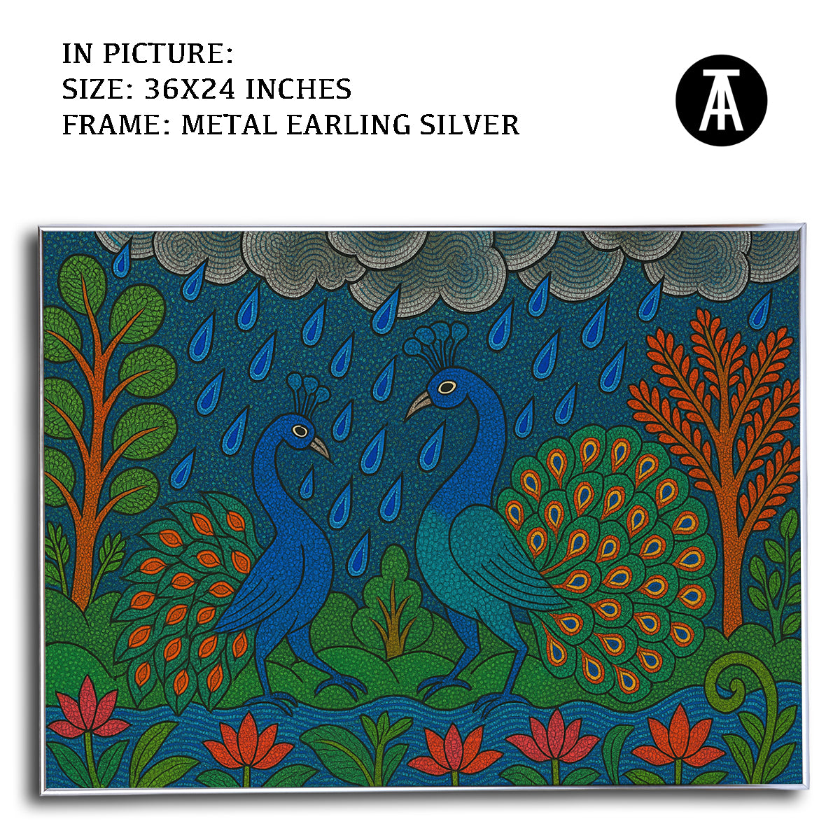 Artwork in Metal Earling Silver Frame