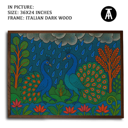 Artwork in Dark Wood Frame