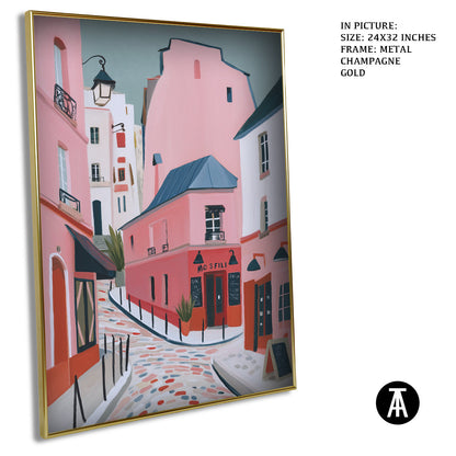 Artwork in Metal Champagne Gold Frame