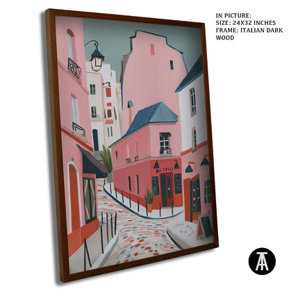 Artwork in Dark Wood Frame