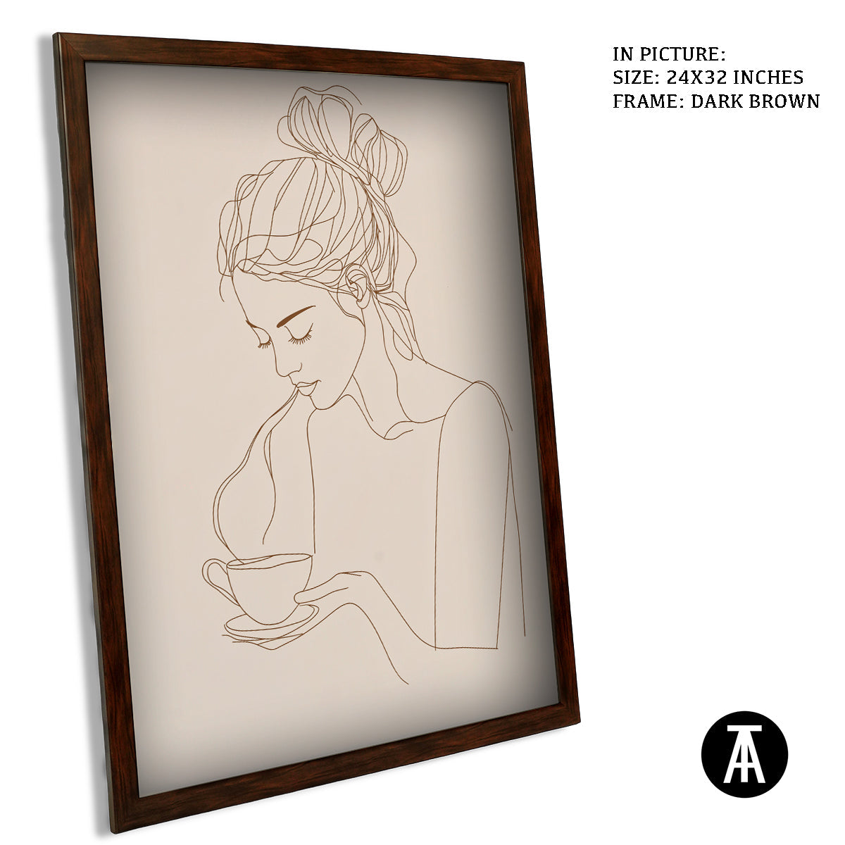 Artwork in Metal Champagne Gold Frame