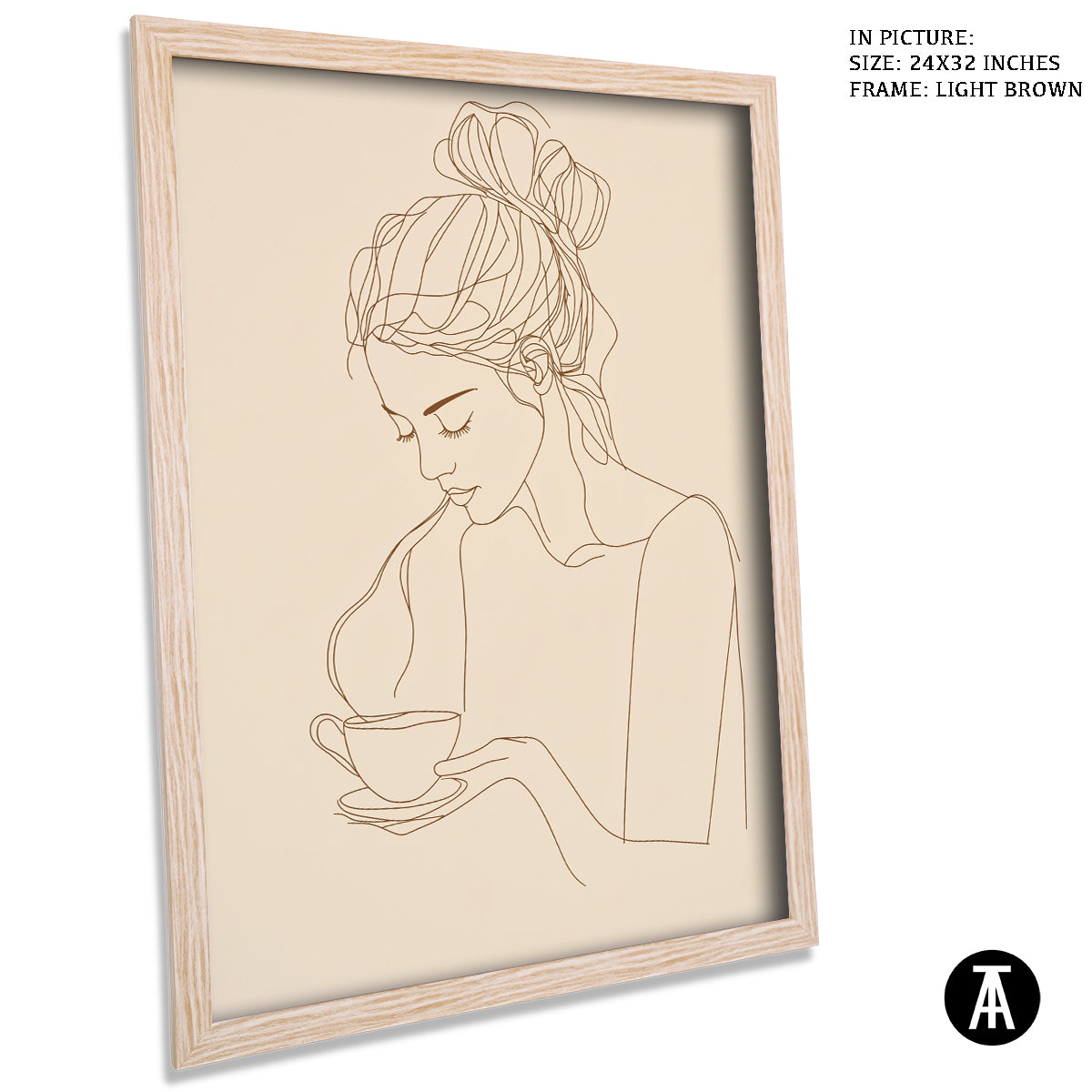 Artwork in Dark Brown Frame