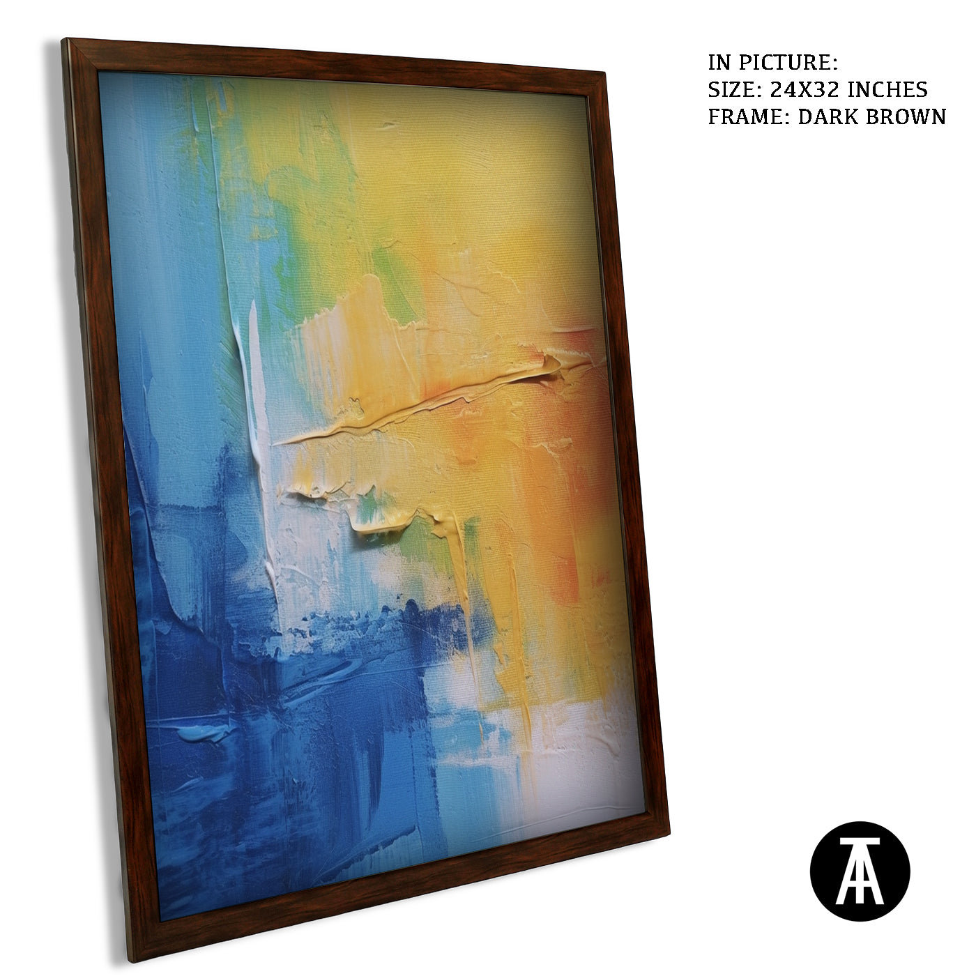 Artwork in Metal Champagne Gold Frame