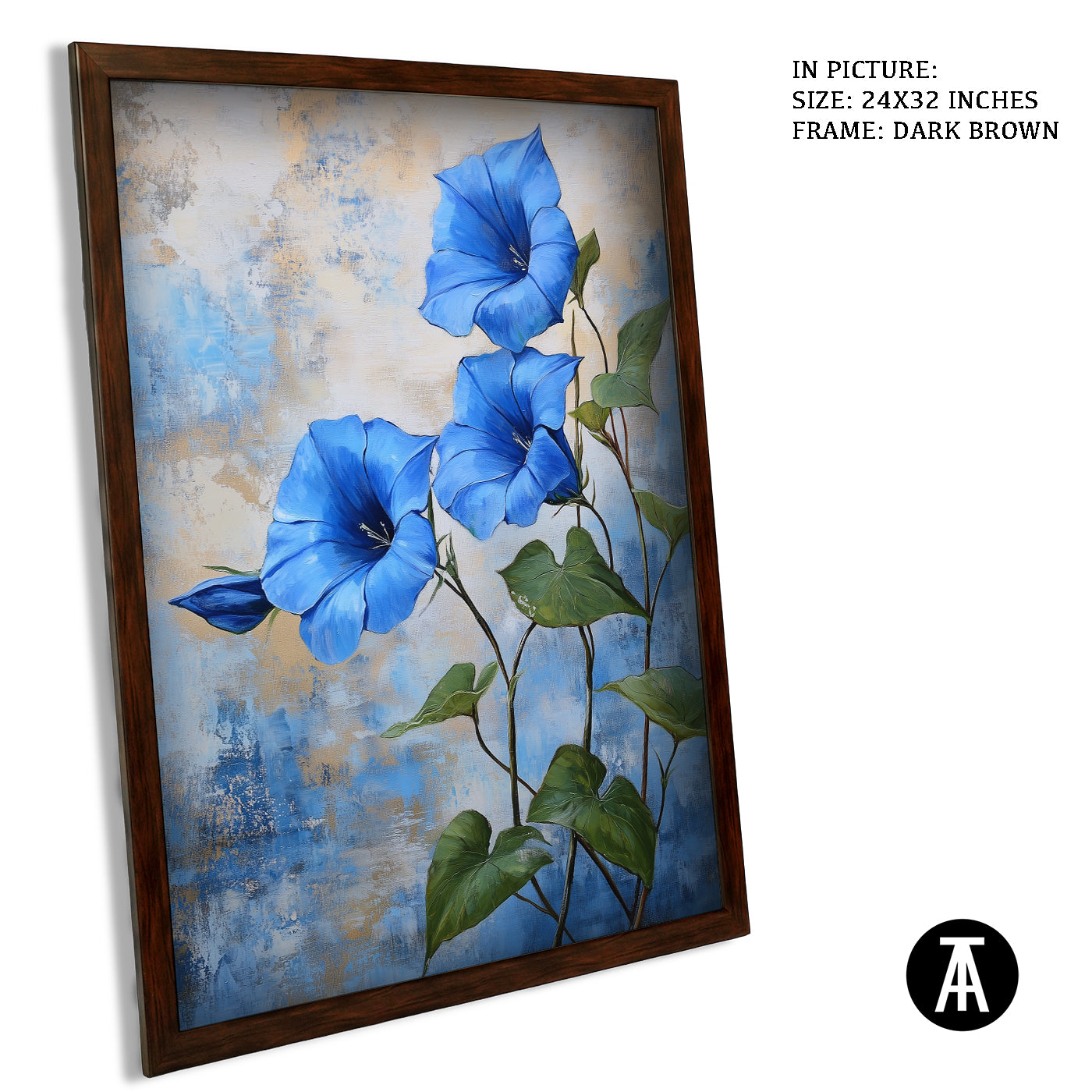 Artwork in Metal Champagne Gold Frame