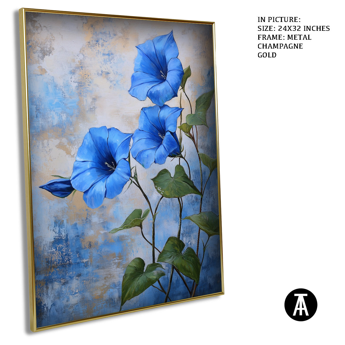 Artwork in Light Brown Frame