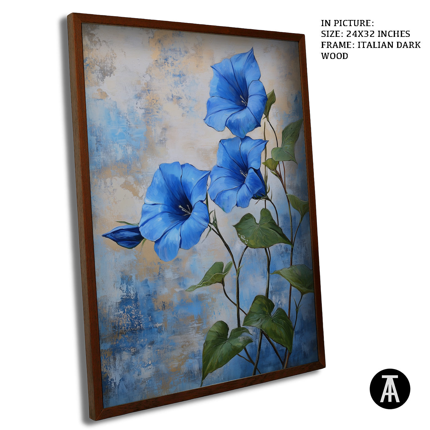 Artwork in Dark Wood Frame