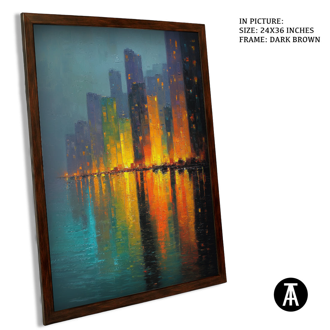 Artwork in Metal Champagne Gold Frame