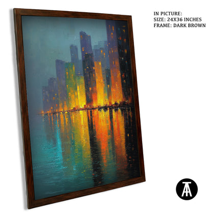 Artwork in Metal Champagne Gold Frame