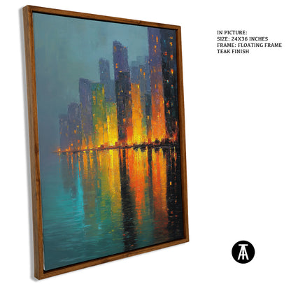 Artwork in Natural Wood Frame