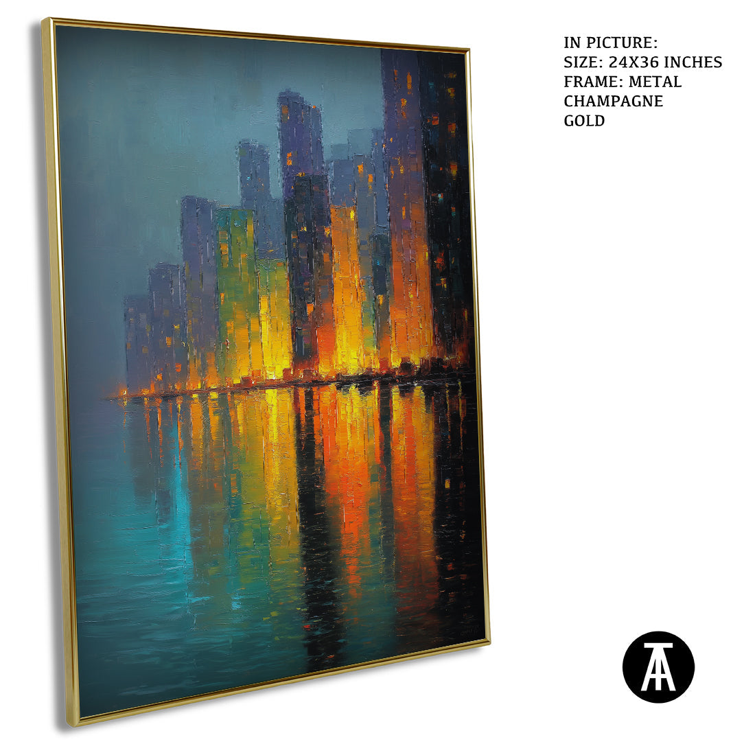 Artwork in Light Brown Frame