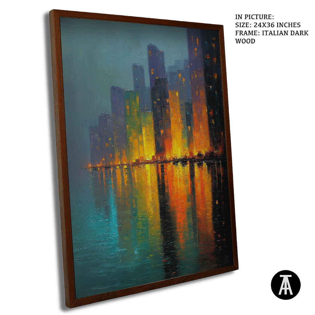 Artwork in Dark Brown Frame
