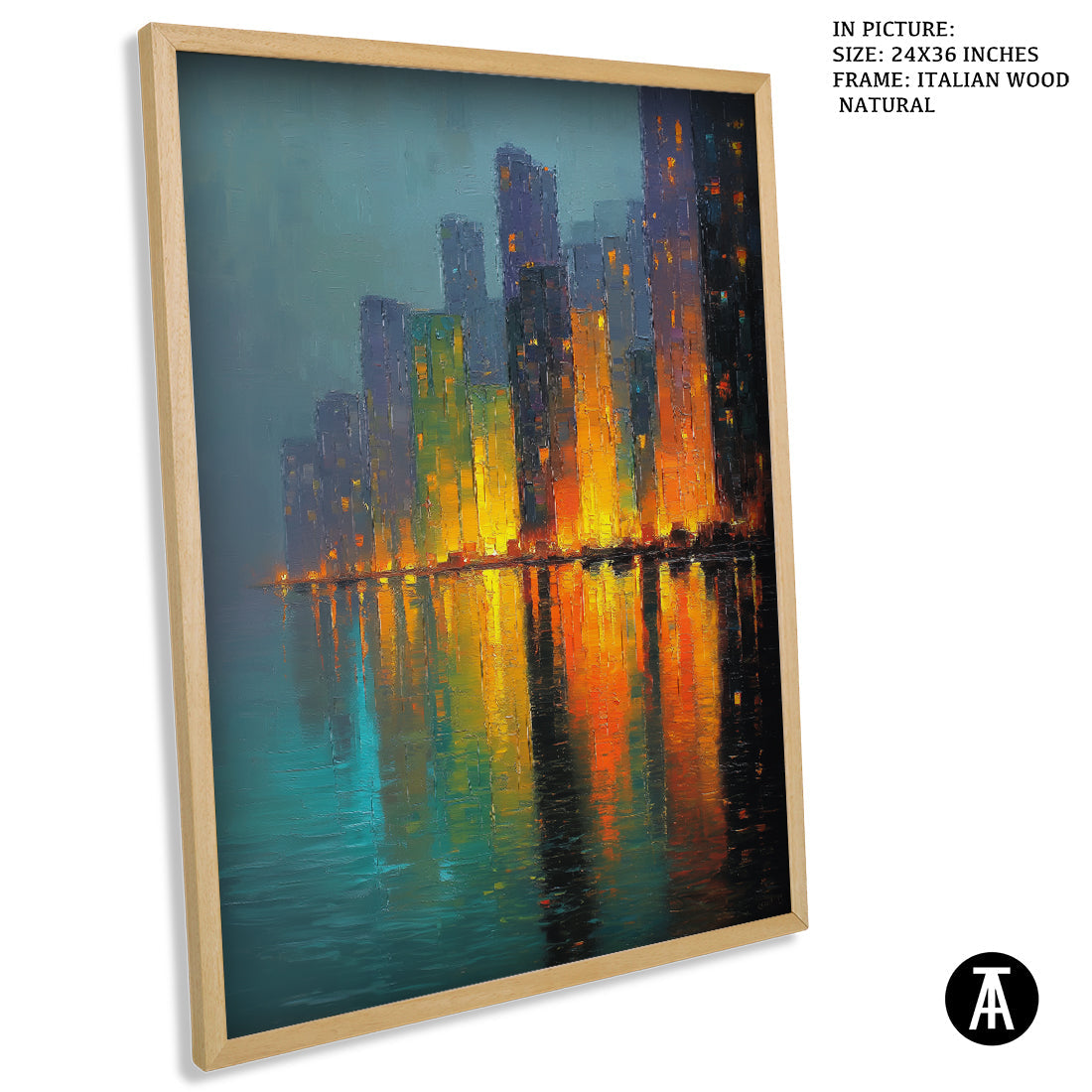 Artwork in Dark Wood Frame