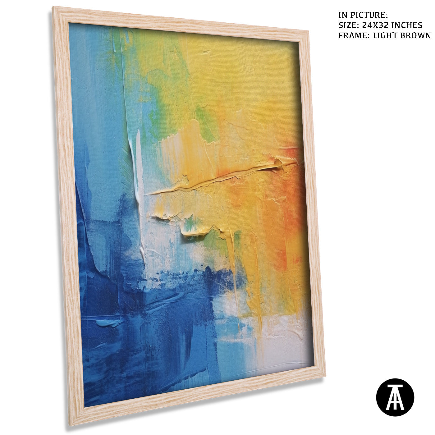 Artwork in Dark Brown Frame
