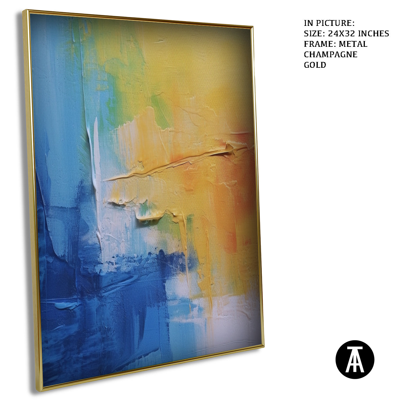 Artwork in Light Brown Frame