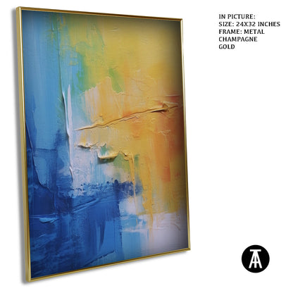 Artwork in Light Brown Frame