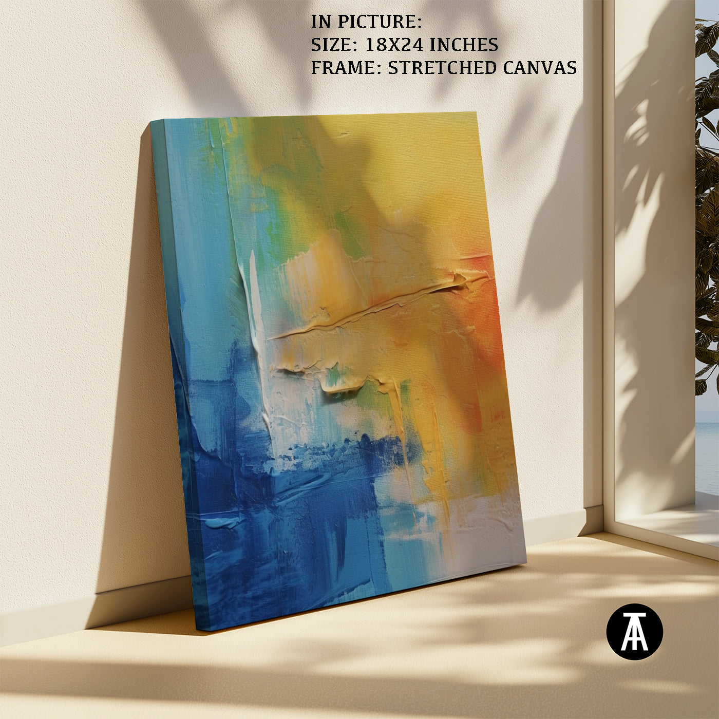 Artwork in Natural Wood Frame