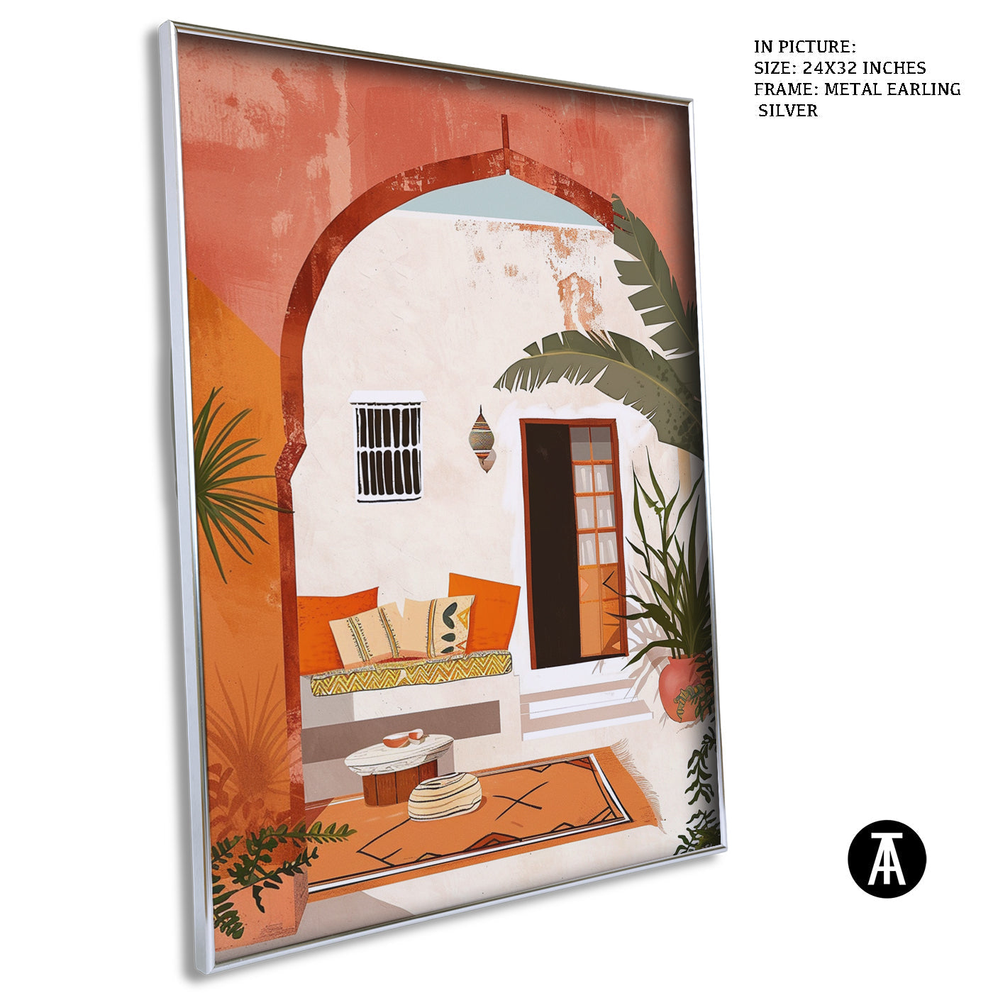 Artwork in Metal Earling Silver Frame