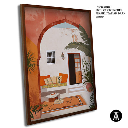 Artwork in Dark Wood Frame