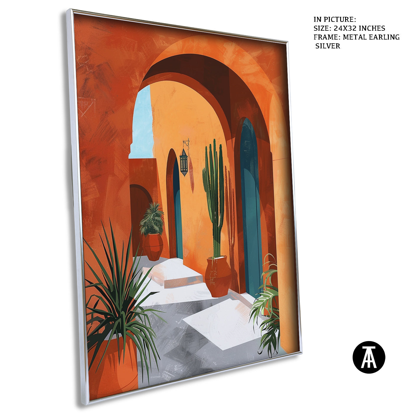 Artwork in Metal Earling Silver Frame