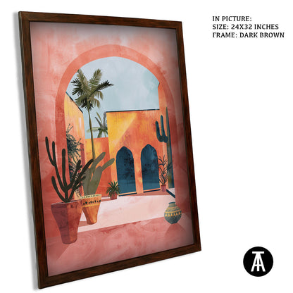 Sample Artwork in Dark Brown Frame
