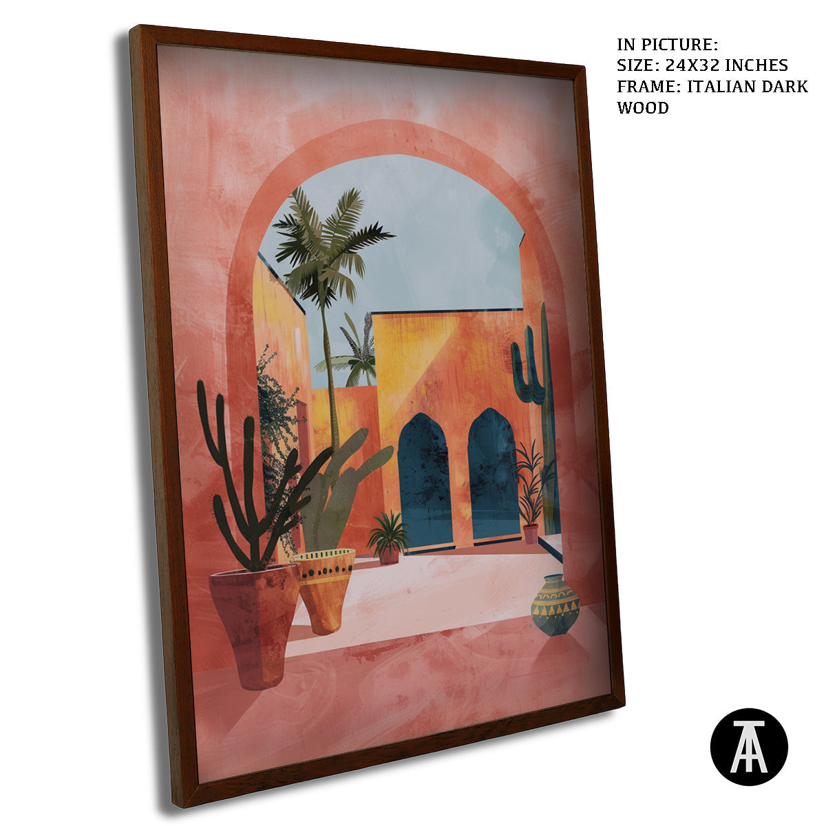 Sample Artwork in Italian Wood Framing Dark