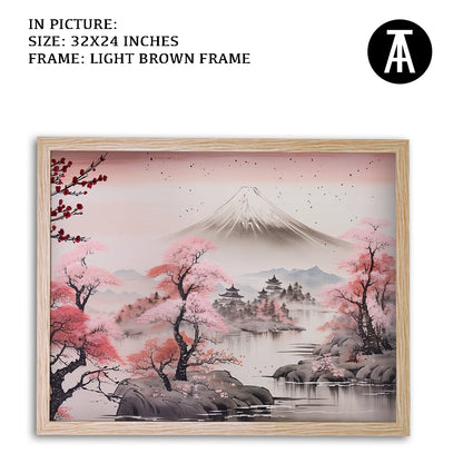 Artwork in Dark Brown Frame