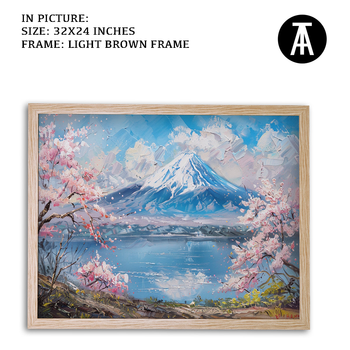 Artwork in Dark Brown Frame