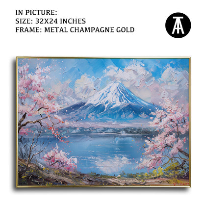Artwork in Light Brown Frame