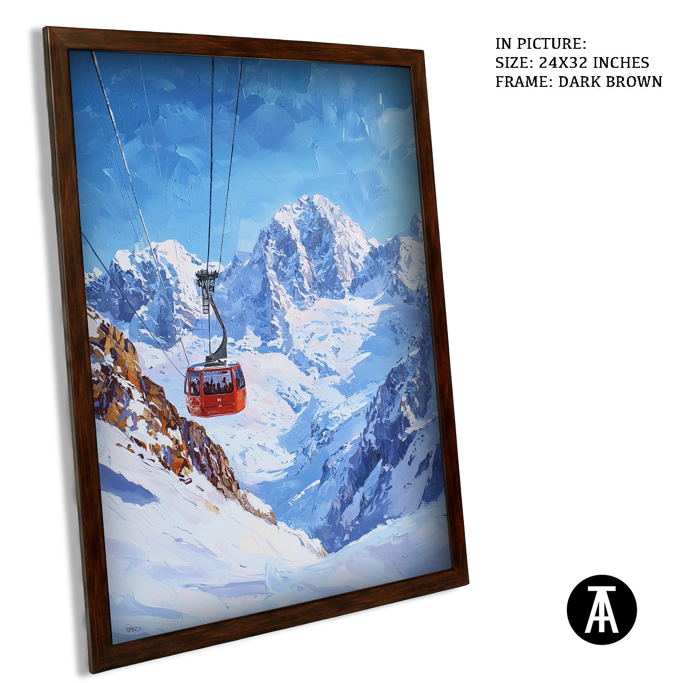 Artwork in Metal Champagne Gold Frame