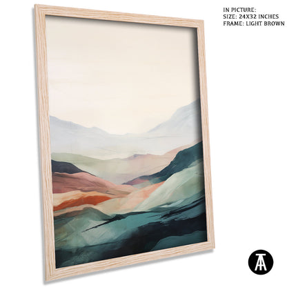 Sample Artwork in Light Brown Frame
