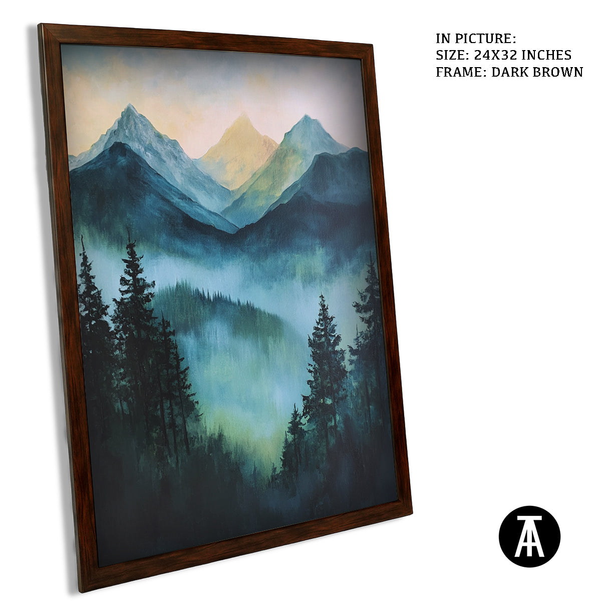 Artwork in Metal Champagne Gold Frame