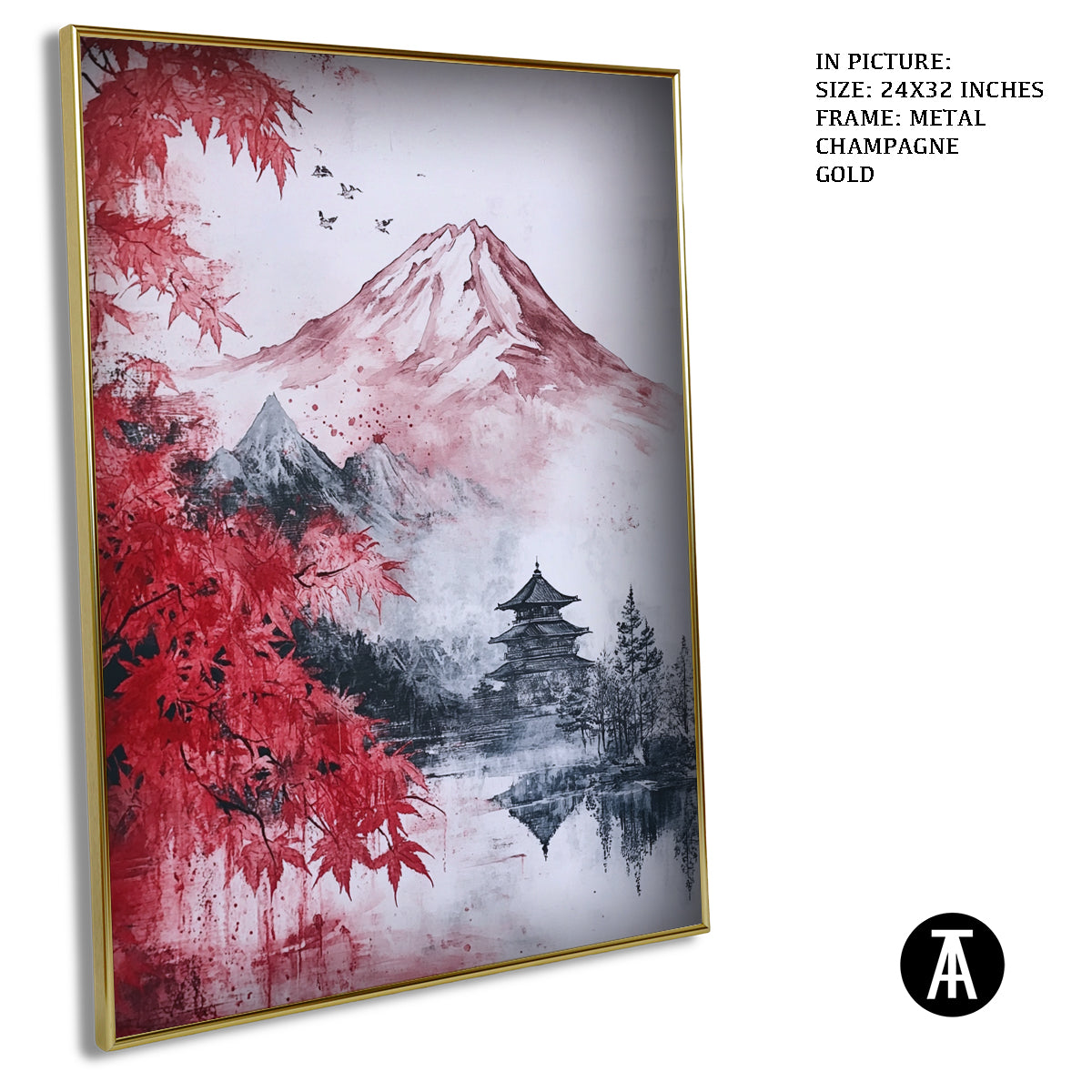 Artwork in Light Brown Frame