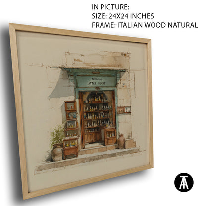 Artwork in Natural Wood Frame