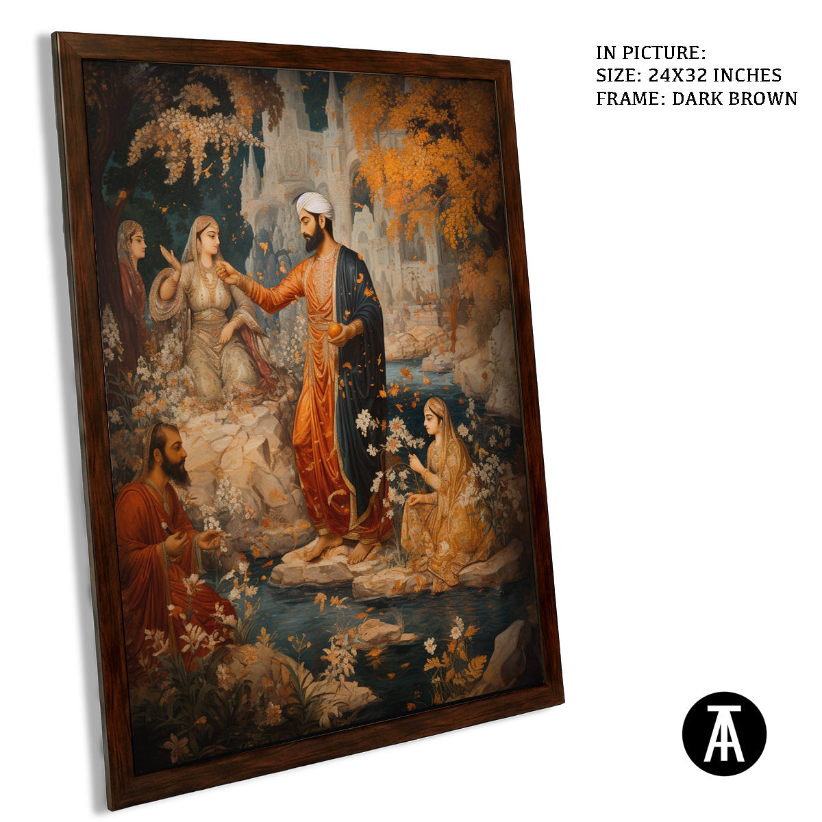 Artwork in Metal Champagne Gold Frame