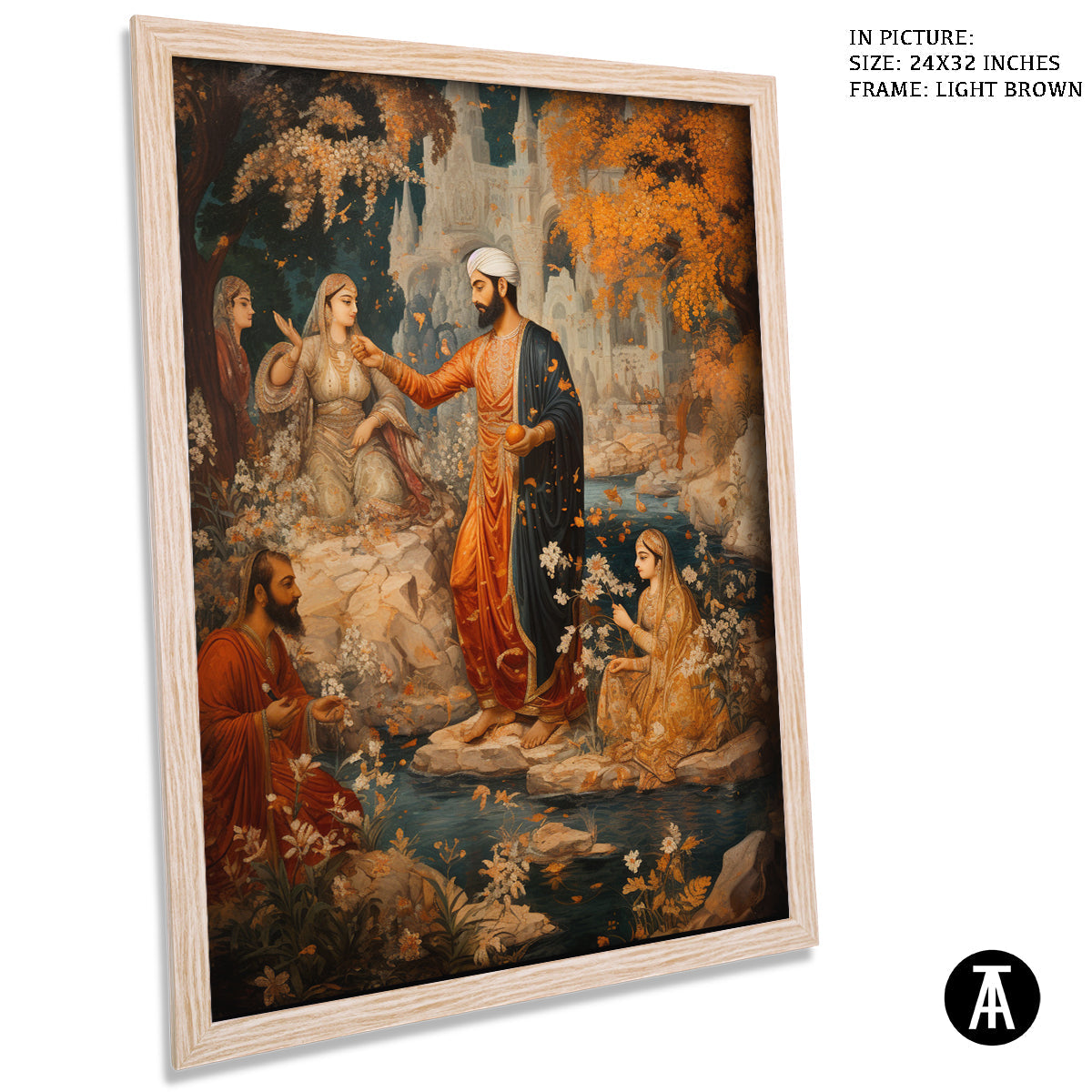 Artwork in Dark Brown Frame