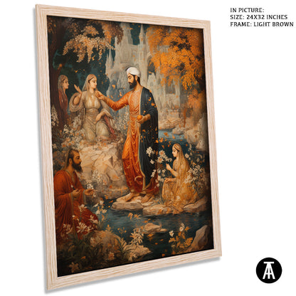 Artwork in Dark Brown Frame