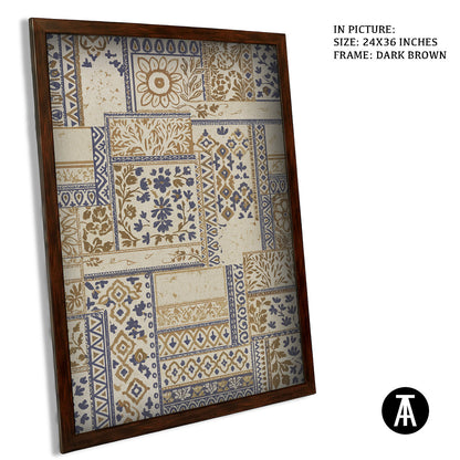 Artwork in Dark Brown Frame