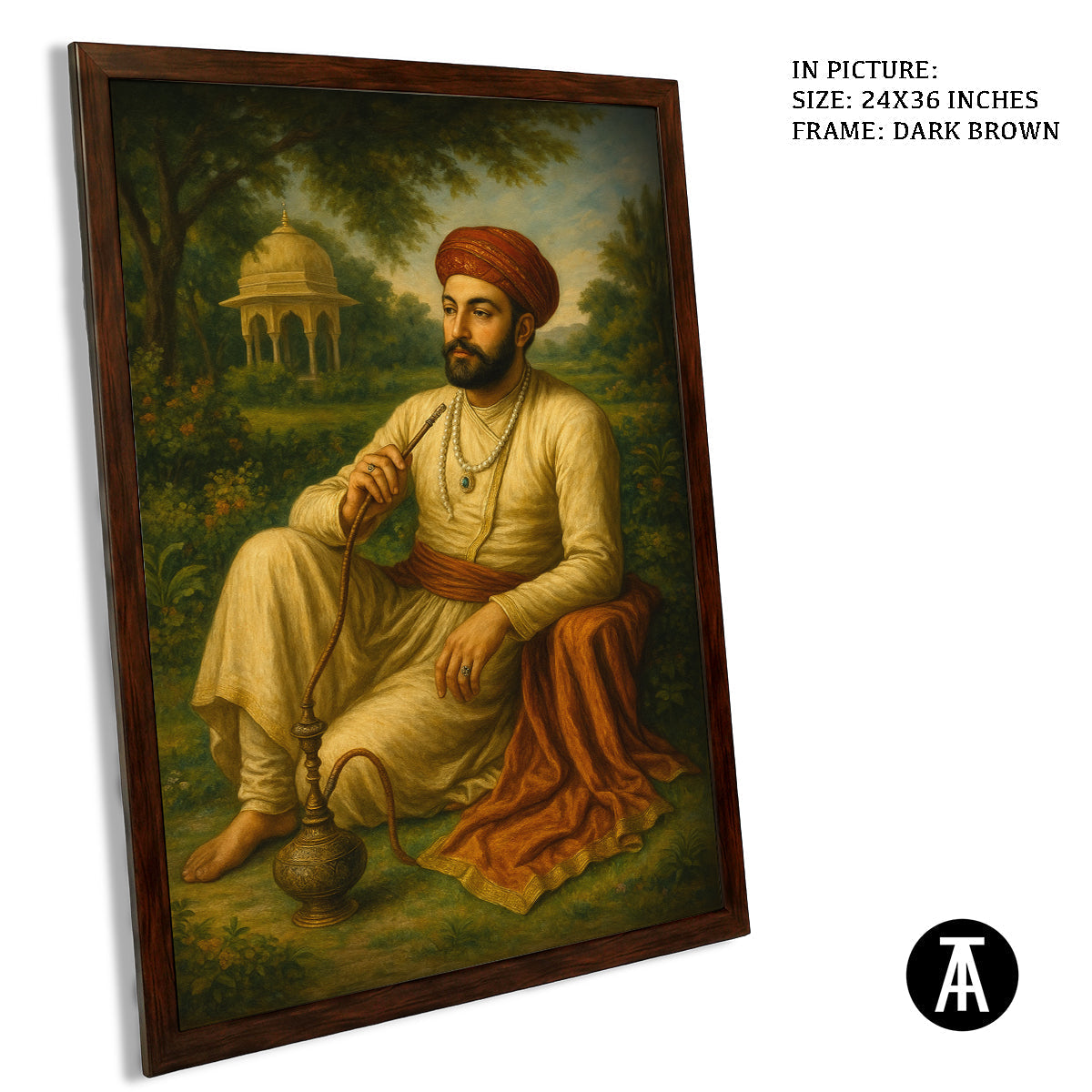 Artwork in Dark Brown Frame